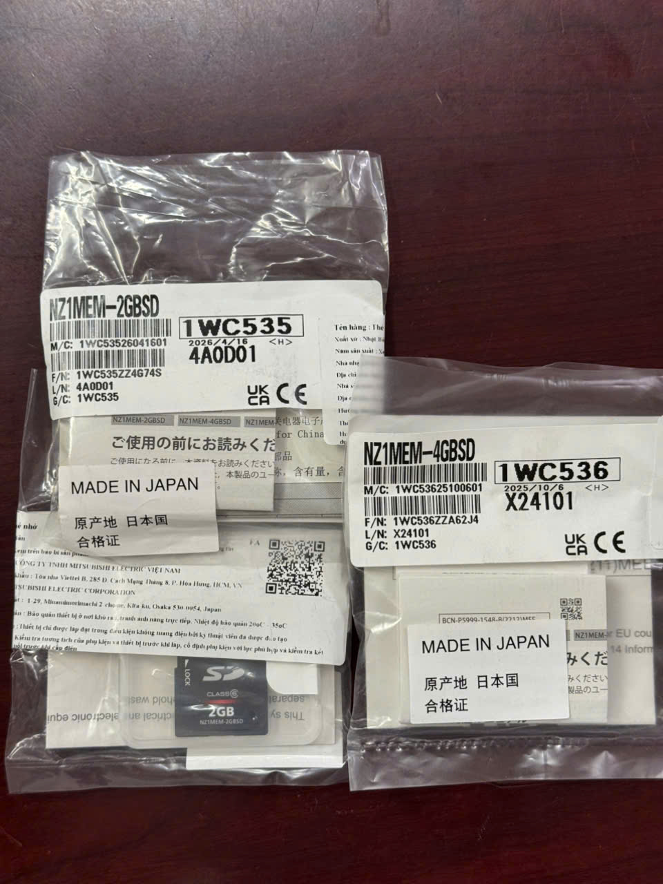 THẺ NHỚ MITSUBISHI NZ1MEM-2GBSD