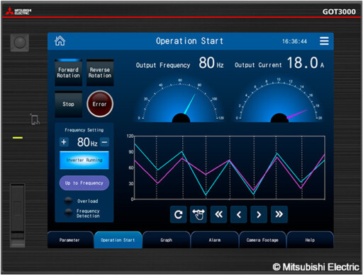 HMI MITSUBISHI GT37-12WPSGC